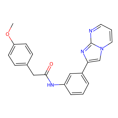 N-(3-(imidazo[1,2-a]pyrimidin-2-yl)phenyl)-2-(4-methoxyphenyl)acetamide structure