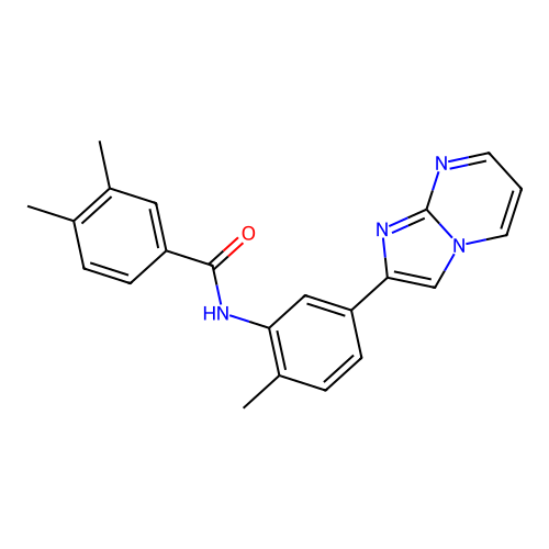 N-(5-imidazo[1,2-a]pyrimidin-2-yl-2-methylphenyl)-3,4-dimethylbenzamide structure