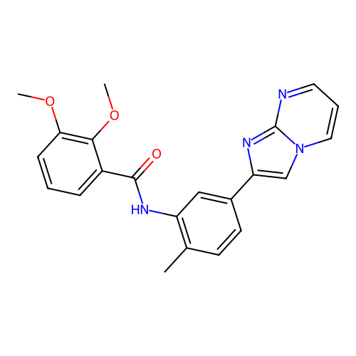 N-(5-imidazo[1,2-a]pyrimidin-2-yl-2-methylphenyl)-2,3-dimethoxybenzamide structure