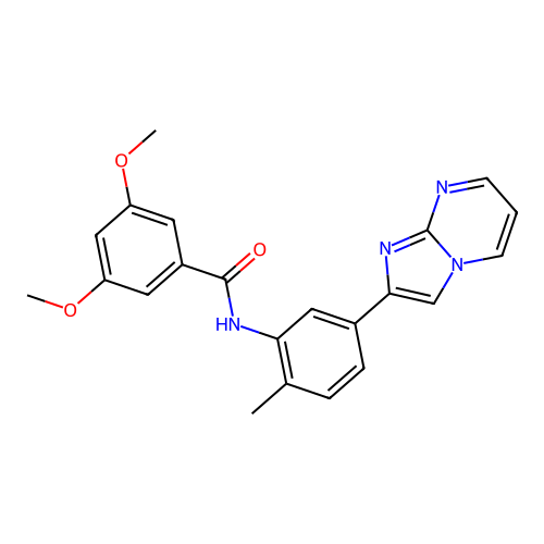 N-(5-imidazo[1,2-a]pyrimidin-2-yl-2-methylphenyl)-3,5-dimethoxybenzamide structure