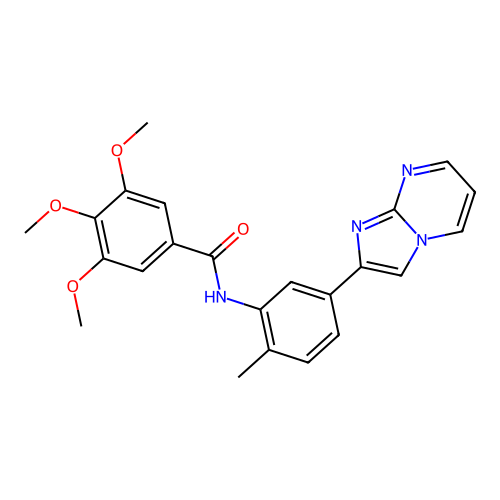N-(5-{imidazo[1,2-a]pyrimidin-2-yl}-2-methylphenyl)-3,4,5-trimethoxybenzamide structure
