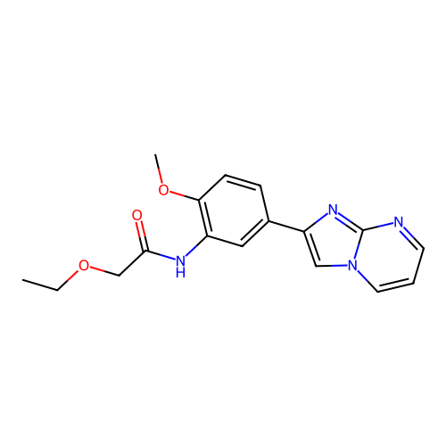 2-ethoxy-N-(5-(imidazo[1,2-a]pyrimidin-2-yl)-2-methoxyphenyl)acetamide structure