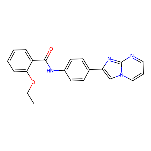 2-ethoxy-N-(4-imidazo[1,2-a]pyrimidin-2-ylphenyl)benzamide structure