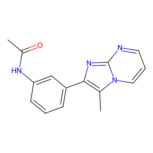 N-(3-(3-methylimidazo[1,2-a]pyrimidin-2-yl)phenyl)acetamide structure