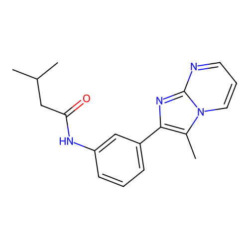 3-methyl-N-(3-(3-methylimidazo[1,2-a]pyrimidin-2-yl)phenyl)butanamide structure