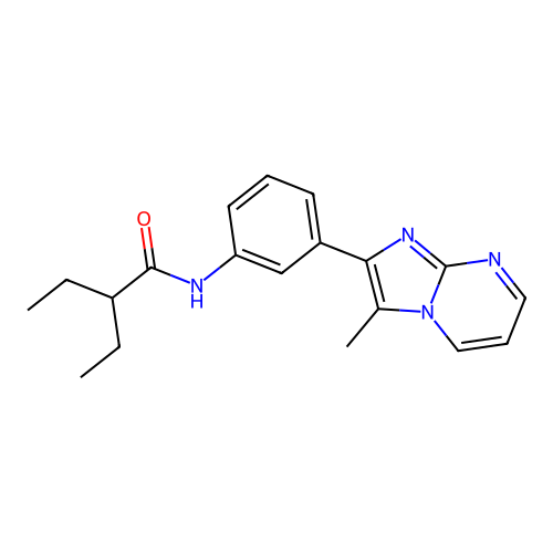 2-ethyl-N-(3-(3-methylimidazo[1,2-a]pyrimidin-2-yl)phenyl)butanamide structure