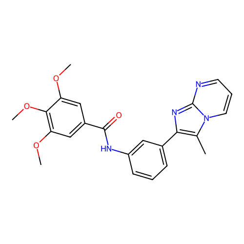 3,4,5-trimethoxy-N-(3-(3-methylimidazo[1,2-a]pyrimidin-2-yl)phenyl)benzamide structure