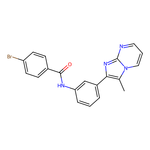 4-bromo-N-(3-(3-methylimidazo[1,2-a]pyrimidin-2-yl)phenyl)benzamide structure
