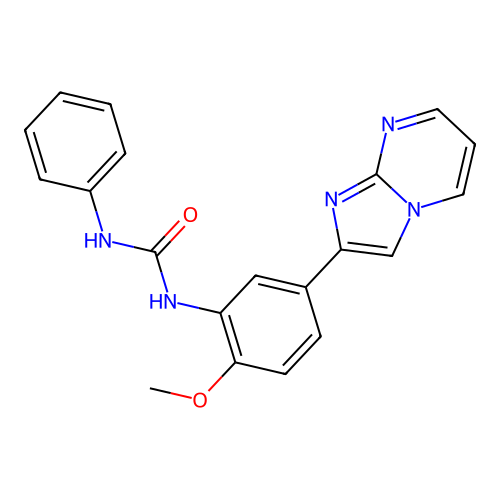 1-(5-(Imidazo[1,2-a]pyrimidin-2-yl)-2-methoxyphenyl)-3-phenylurea structure