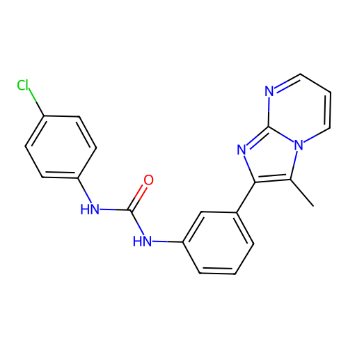 1-(4-Chlorophenyl)-3-(3-(3-methylimidazo[1,2-a]pyrimidin-2-yl)phenyl)urea structure