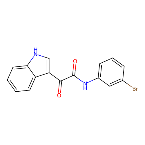 N-(3-bromophenyl)-2-(1H-indol-3-yl)-2-oxoacetamide structure