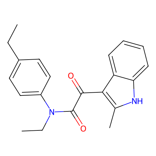 N-ethyl-N-(4-ethylphenyl)-2-(2-methyl-1H-indol-3-yl)-2-oxoacetamide structure