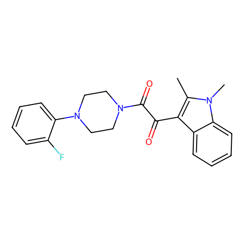 1-(1,2-Dimethylindol-3-yl)-2-[4-(2-fluorophenyl)piperazin-1-yl]ethane-1,2-dione structure