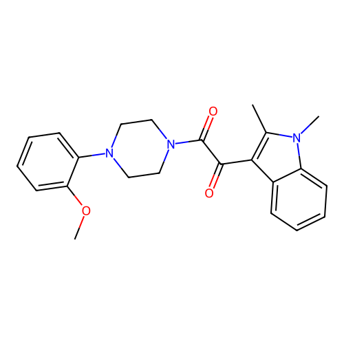 1-(1,2-Dimethylindol-3-yl)-2-[4-(2-methoxyphenyl)piperazin-1-yl]ethane-1,2-dione structure