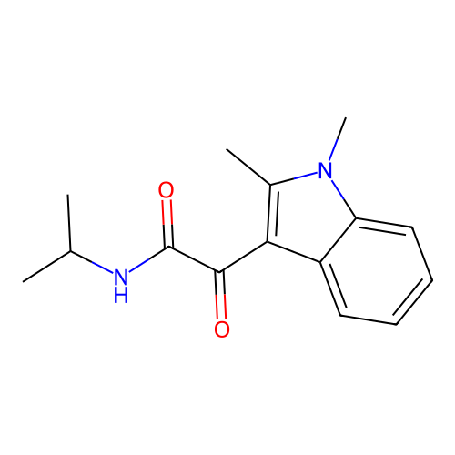 2-(1,2-dimethyl-1H-indol-3-yl)-N-isopropyl-2-oxoacetamide structure