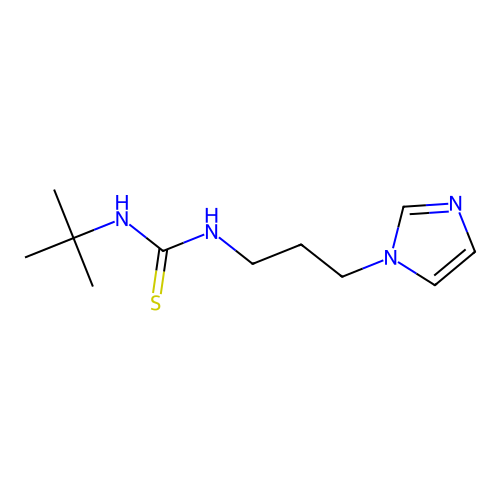 1-(3-(1H-imidazol-1-yl)propyl)-3-tert-butylthiourea structure