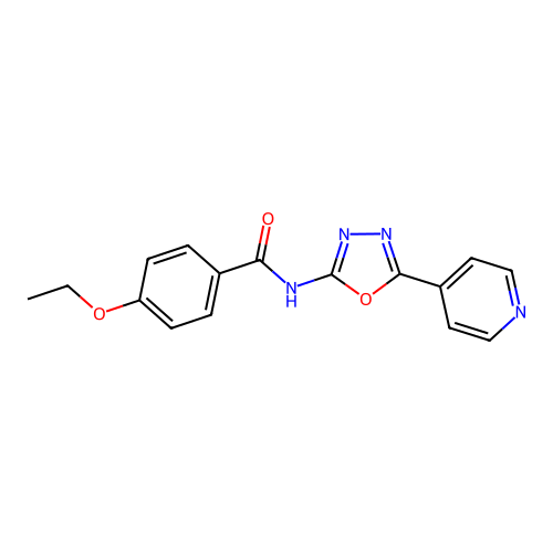 4-ethoxy-N-(5-(pyridin-4-yl)-1,3,4-oxadiazol-2-yl)benzamide structure