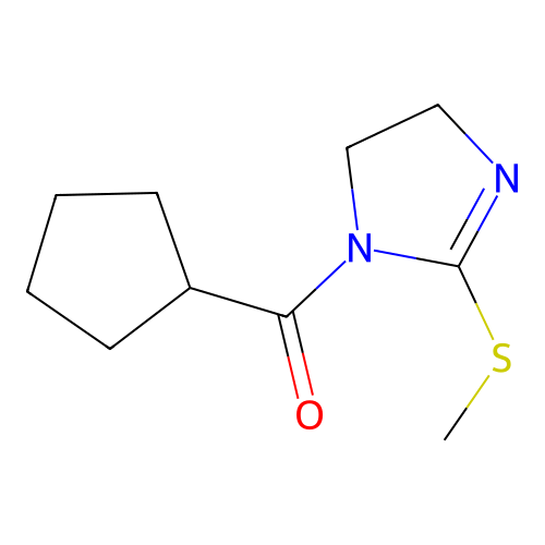 Cyclopentyl-(2-methylsulfanyl-4,5-dihydroimidazol-1-yl)methanone structure
