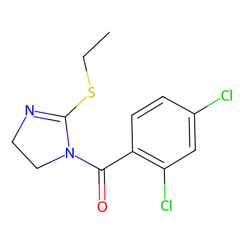 (2,4-Dichlorophenyl)-(2-ethylsulfanyl-4,5-dihydroimidazol-1-yl)methanone structure