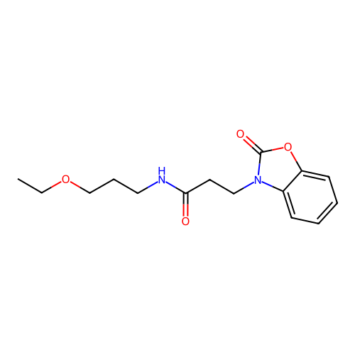 N-(3-ethoxypropyl)-3-(2-oxobenzo[d]oxazol-3(2H)-yl)propanamide structure