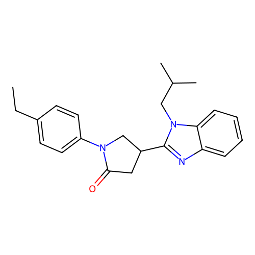 1-(4-Ethylphenyl)-4-[1-(2-methylpropyl)benzimidazol-2-yl]pyrrolidin-2-one structure