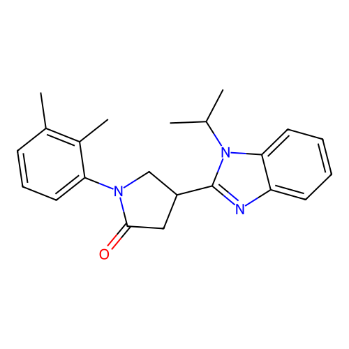 1-(2,3-dimethylphenyl)-4-(1-isopropyl-1H-benzo[d]imidazol-2-yl)pyrrolidin-2-one structure
