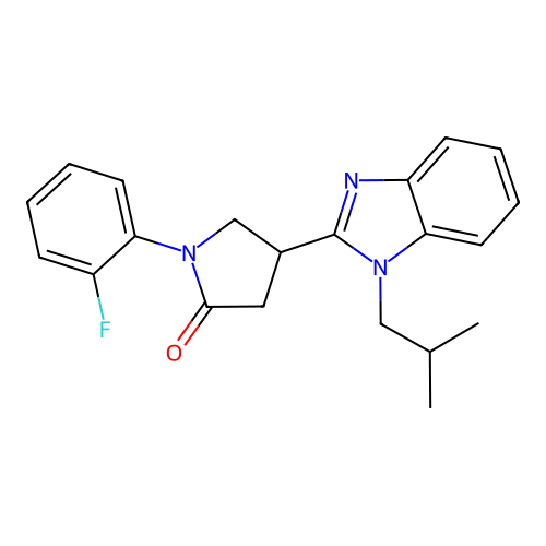 1-(2-Fluorophenyl)-4-[1-(2-methylpropyl)benzimidazol-2-yl]pyrrolidin-2-one structure