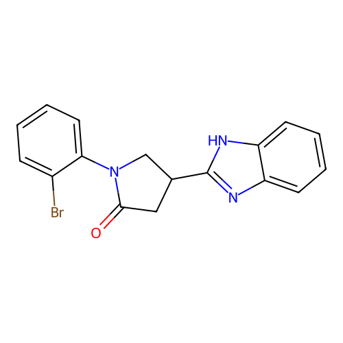 4-(1H-benzimidazol-2-yl)-1-(2-bromophenyl)pyrrolidin-2-one structure