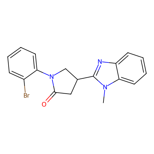 1-(2-Bromophenyl)-4-(1-methylbenzimidazol-2-yl)pyrrolidin-2-one structure