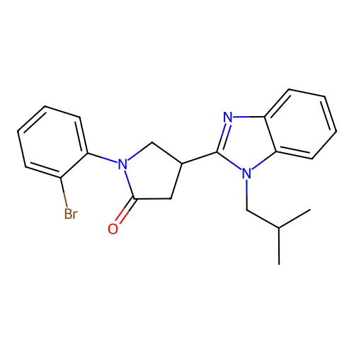 1-(2-Bromophenyl)-4-[1-(2-methylpropyl)benzimidazol-2-yl]pyrrolidin-2-one structure