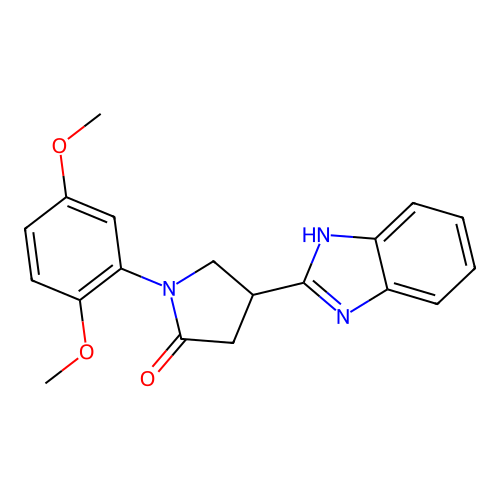 4-(1H-1,3-benzodiazol-2-yl)-1-(2,5-dimethoxyphenyl)pyrrolidin-2-one structure
