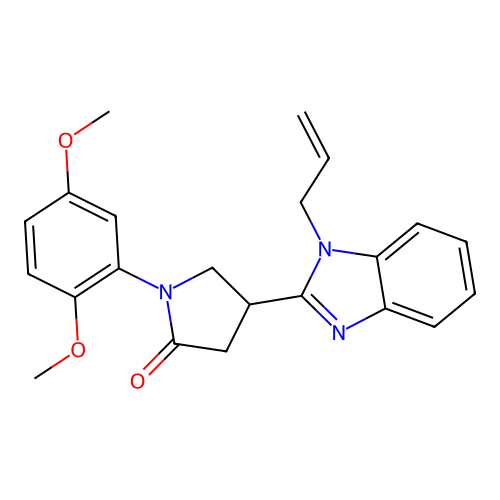 1-(2,5-Dimethoxyphenyl)-4-(1-prop-2-enylbenzimidazol-2-yl)pyrrolidin-2-one structure