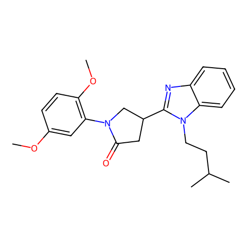 1-(2,5-Dimethoxyphenyl)-4-[1-(3-methylbutyl)benzimidazol-2-yl]pyrrolidin-2-one structure