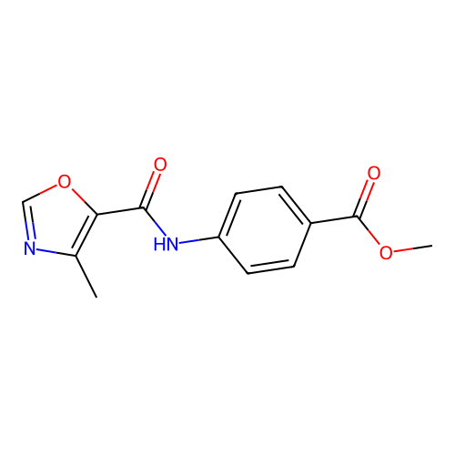 Methyl 4-(4-methyloxazole-5-carboxamido)benzoate structure