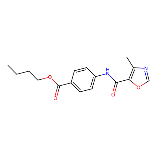 Butyl 4-(4-methyloxazole-5-carboxamido)benzoate structure