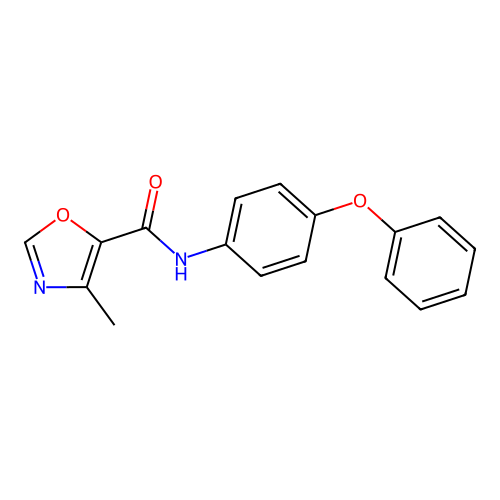 4-methyl-N-(4-phenoxyphenyl)oxazole-5-carboxamide structure