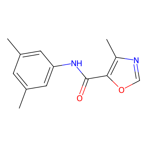 N-(3,5-dimethylphenyl)-4-methyloxazole-5-carboxamide structure