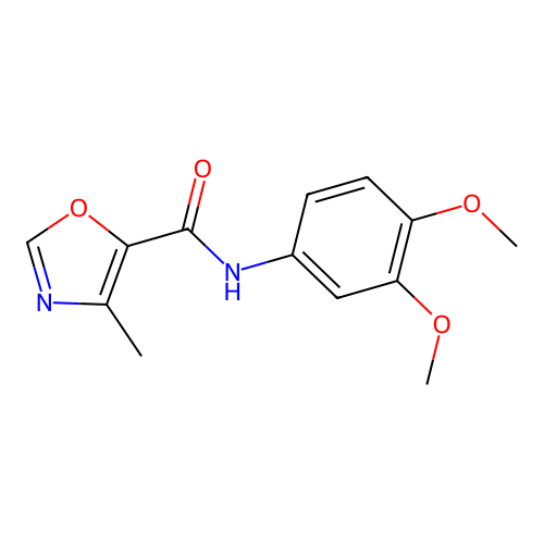 N-(3,4-dimethoxyphenyl)-4-methyl-1,3-oxazole-5-carboxamide structure