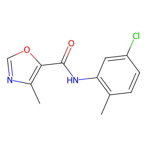 N-(5-chloro-2-methylphenyl)-4-methyl-1,3-oxazole-5-carboxamide structure