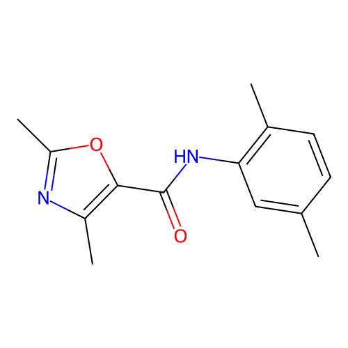 N-(2,5-dimethylphenyl)-2,4-dimethyloxazole-5-carboxamide structure