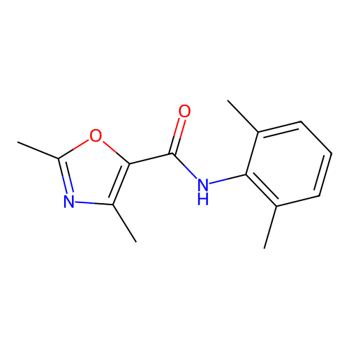 N-(2,6-dimethylphenyl)-2,4-dimethyl-1,3-oxazole-5-carboxamide structure