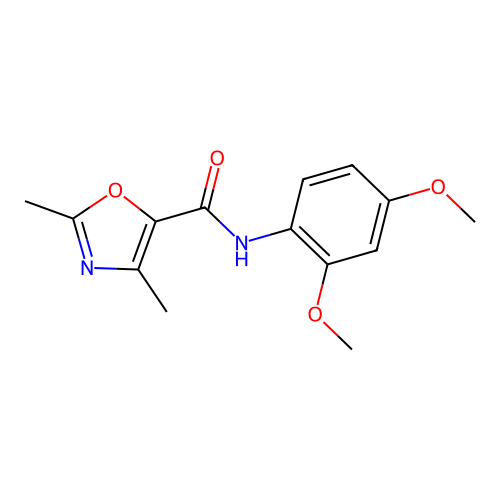 N-(2,4-dimethoxyphenyl)-2,4-dimethyl-1,3-oxazole-5-carboxamide structure