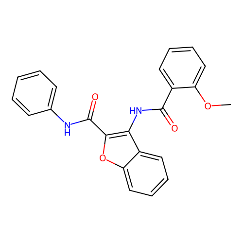 3-(2-methoxybenzamido)-N-phenylbenzofuran-2-carboxamide structure