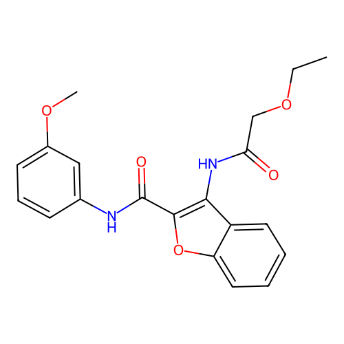 3-(2-ethoxyacetamido)-N-(3-methoxyphenyl)benzofuran-2-carboxamide structure