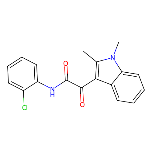 N-(2-chlorophenyl)-2-(1,2-dimethyl-1H-indol-3-yl)-2-oxoacetamide structure