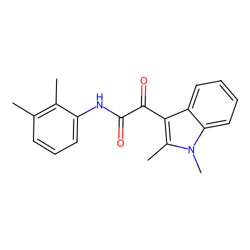 2-(1,2-dimethyl-1H-indol-3-yl)-N-(2,3-dimethylphenyl)-2-oxoacetamide structure