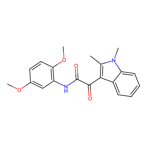 N-(2,5-dimethoxyphenyl)-2-(1,2-dimethyl-1H-indol-3-yl)-2-oxoacetamide structure