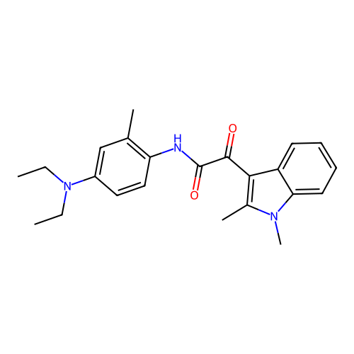 N-[4-(diethylamino)-2-methylphenyl]-2-(1,2-dimethyl-1H-indol-3-yl)-2-oxoacetamide structure