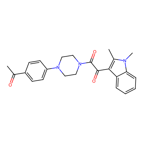 1-[4-(4-Acetylphenyl)piperazin-1-yl]-2-(1,2-dimethylindol-3-yl)ethane-1,2-dione structure