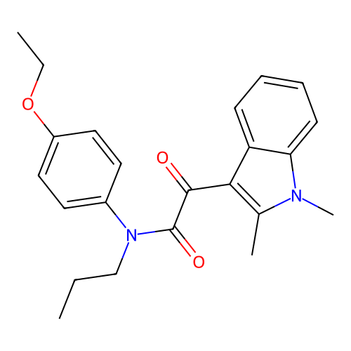 2-(1,2-dimethyl-1H-indol-3-yl)-N-(4-ethoxyphenyl)-2-oxo-N-propylacetamide structure
